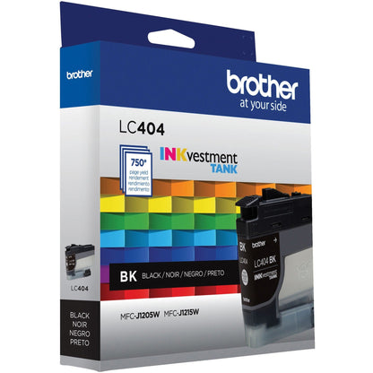 Brother INKvestment LC404BK Original Standard Yield Inkjet Ink Cartridge - Single Pack - Black - 1 Each