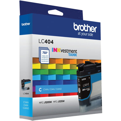 Brother INKvestment LC404C Original Standard Yield Inkjet Ink Cartridge - Single Pack - Cyan - 1 Each