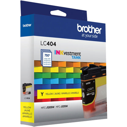 Brother INKvestment LC404Y Original Standard Yield Inkjet Ink Cartridge - Single Pack - Yellow - 1 Each