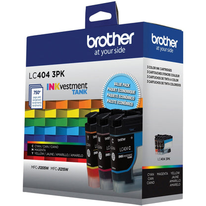 Brother INKvestment LC4043PK Original Standard Yield Inkjet Ink Cartridge - Cyan Magenta Yellow - 3 Pack