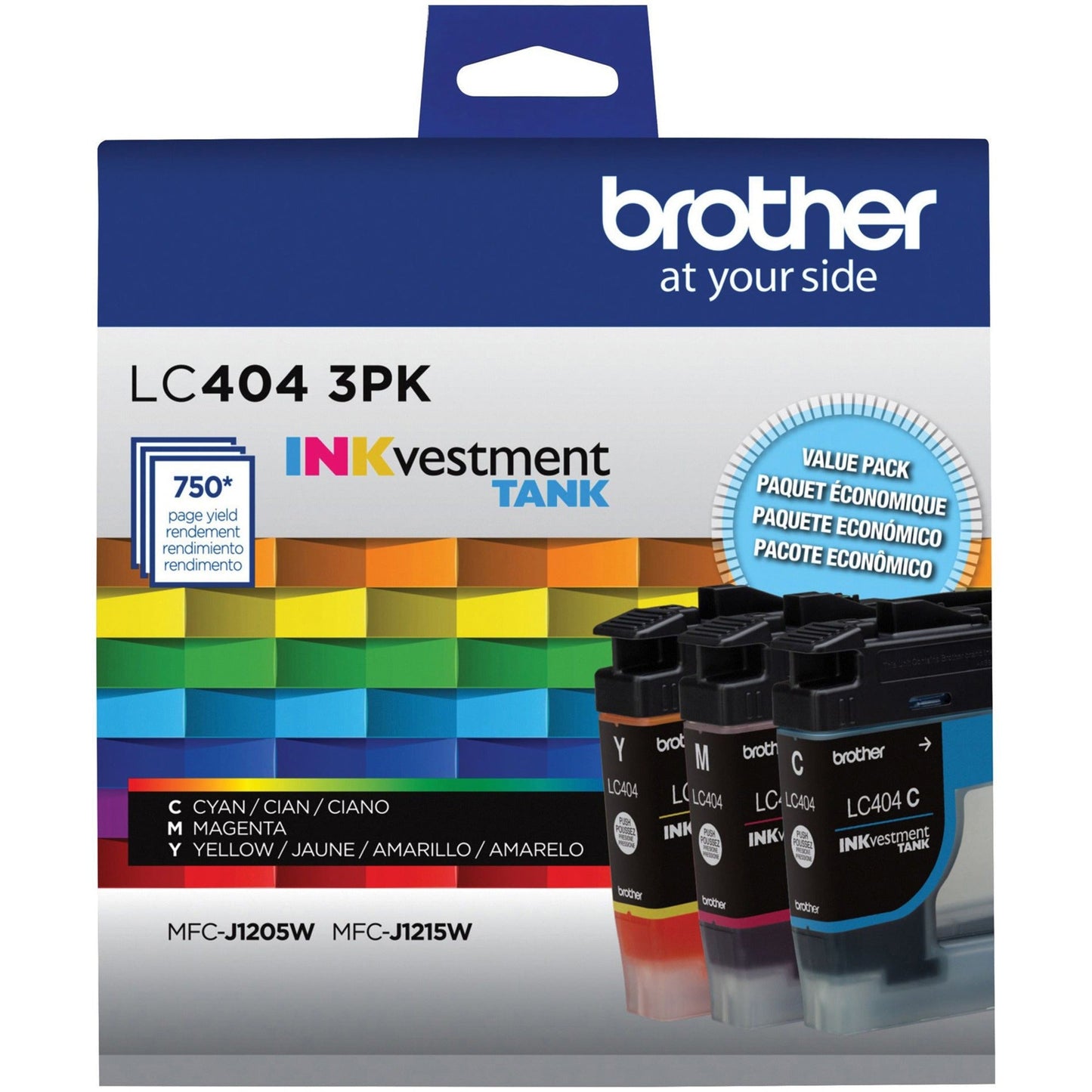 Brother INKvestment LC4043PK Original Standard Yield Inkjet Ink Cartridge - Cyan Magenta Yellow - 3 Pack