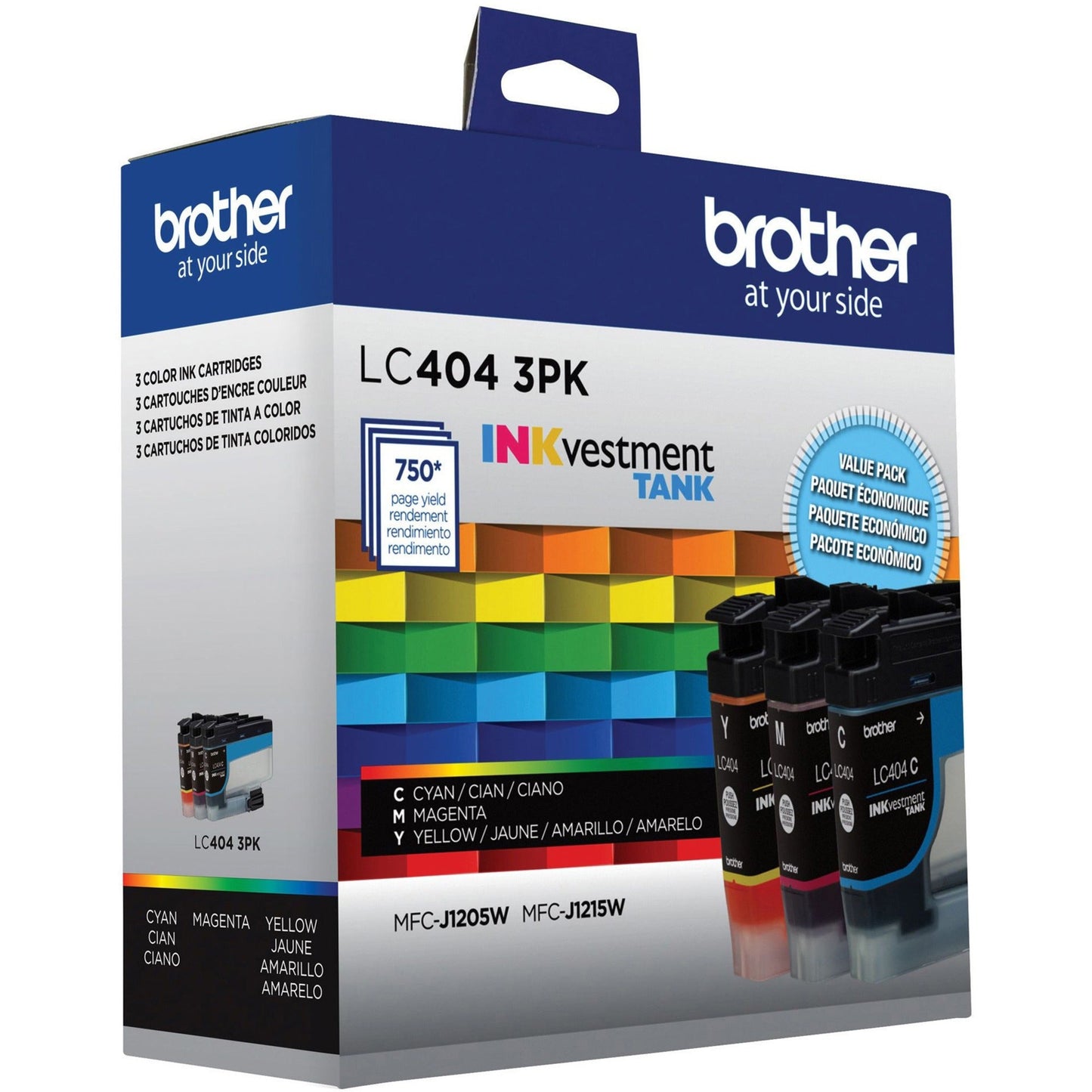 Brother INKvestment LC4043PK Original Standard Yield Inkjet Ink Cartridge - Cyan Magenta Yellow - 3 Pack