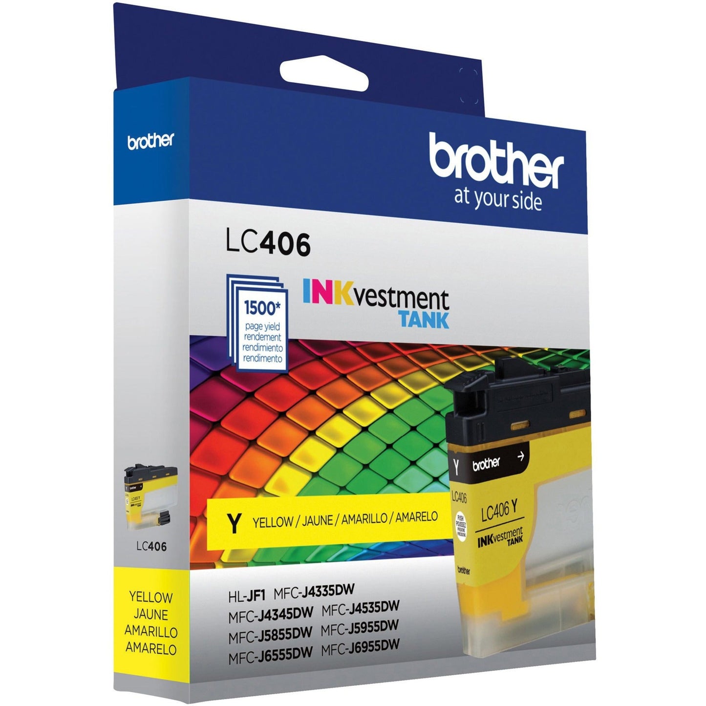 Brother INKvestment LC406Y Original Standard Yield Inkjet Ink Cartridge - Single Pack - Yellow - 1 Each