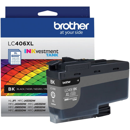 Brother INKvestment LC406XLBK Original High Yield Inkjet Ink Cartridge - Single Pack - Black - 1 Each