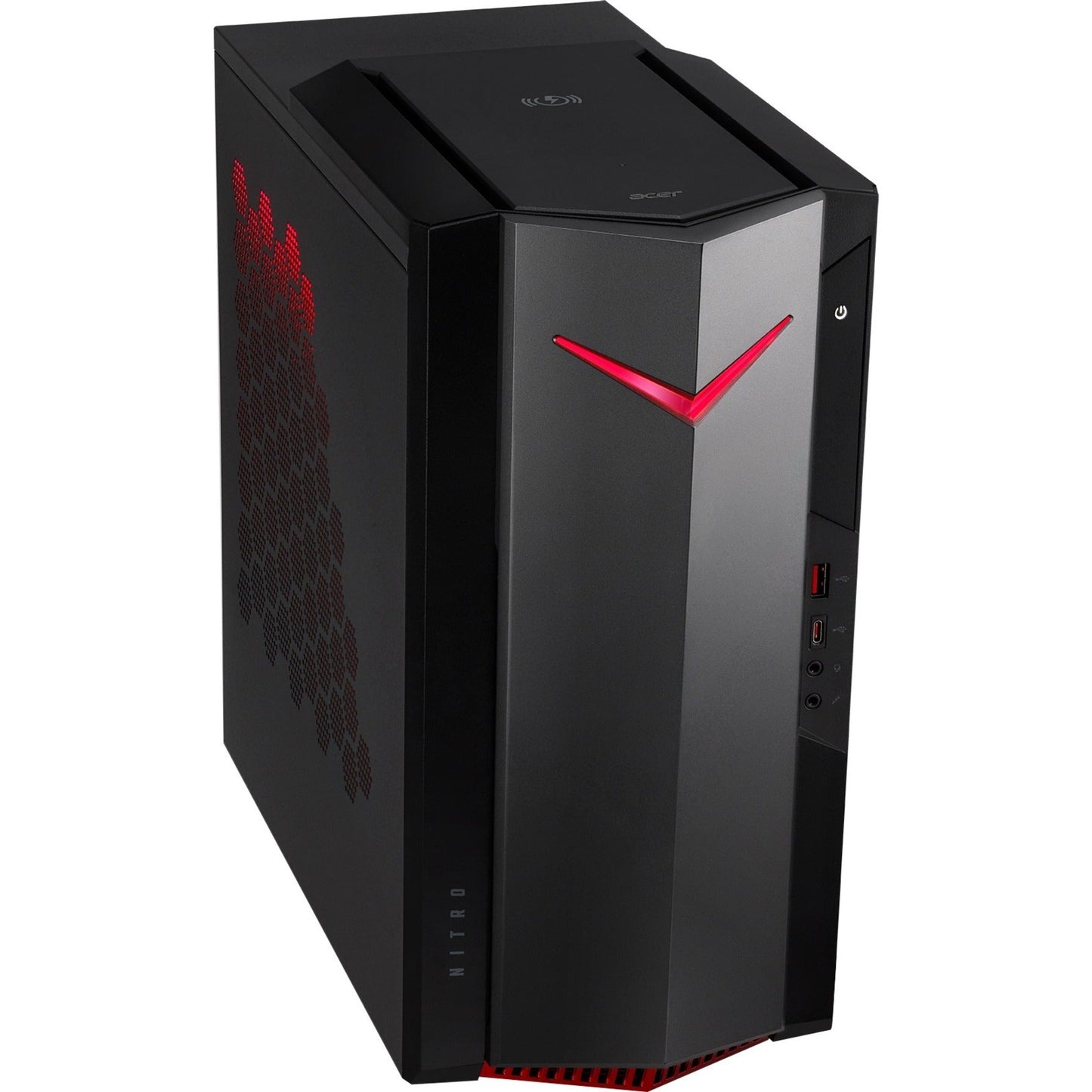 Acer Nitro N50-620-UR11 Gaming Desktop Computer - Intel Core i5 11th Gen i5-11400F Hexa-core (6 Core) 2.60 GHz - 8 GB RAM DDR4 SDRAM - 512 GB PCI Express SSD