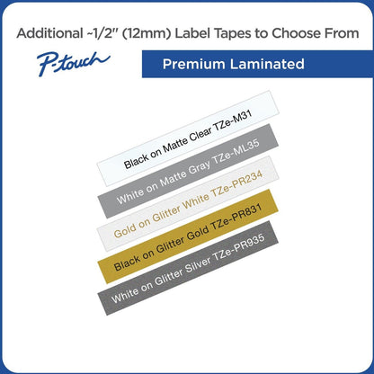 Brother TZe-531CS 0.47" x 26.2' Black on Blue Laminated Label Tape