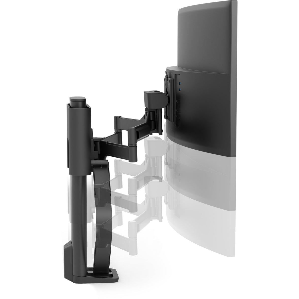 Ergotron TRACE Desk Mount for Monitor LCD Display - Matte Black