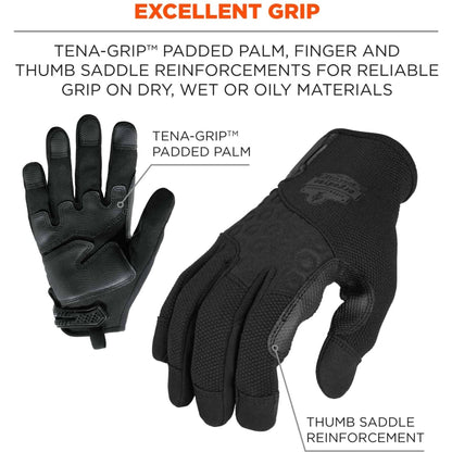 Ergodyne ProFlex 710BLK Tactical Heavy-Duty Utility + Touch Gloves