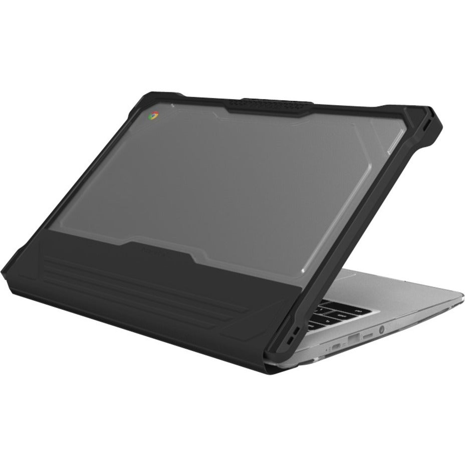 MAXCases Extreme Shell-L For HP G7/G6 Chromebook Clamshell 14" (Black-Clear PC)