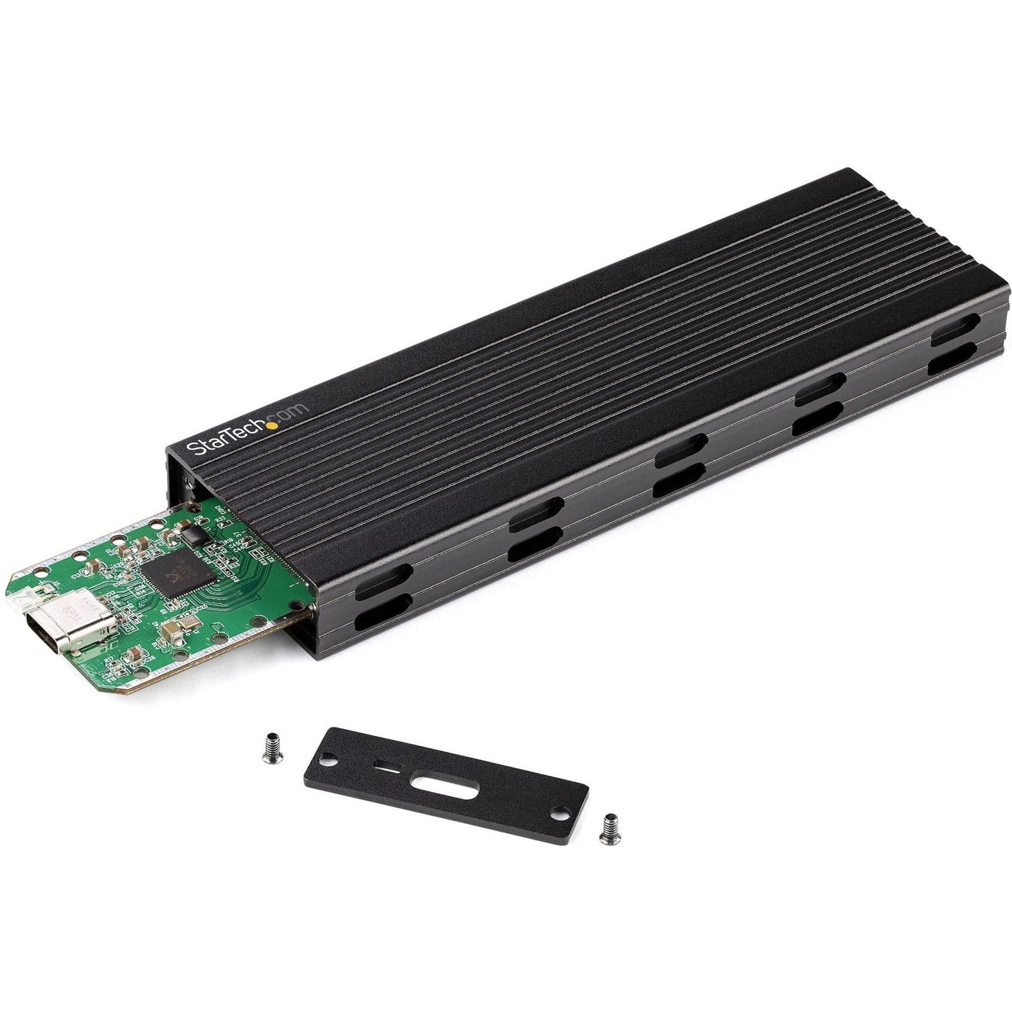 StarTech.com USB-C 10Gbps to M.2 NVMe or M.2 SATA SSD Enclosure Portable M.2 PCIe/SATA SSD Aluminum Enclosure USB-C & USB-A Host Cables