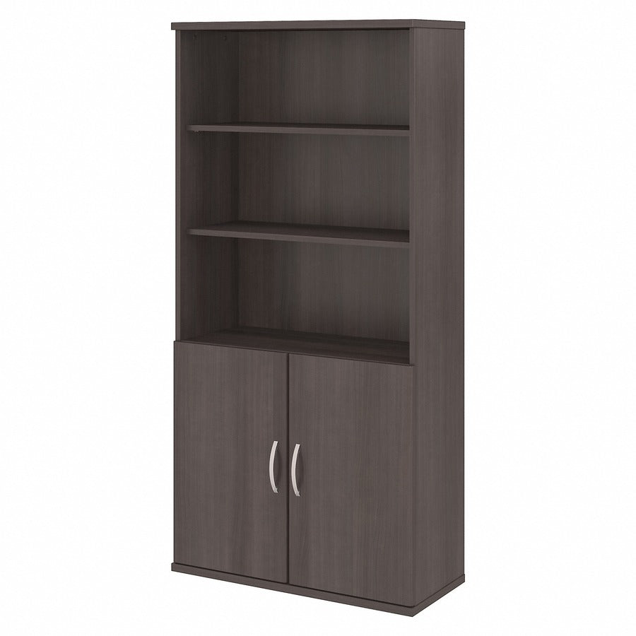 Bush Business Furniture Studio C 5 Shelf Bookcase with Doors