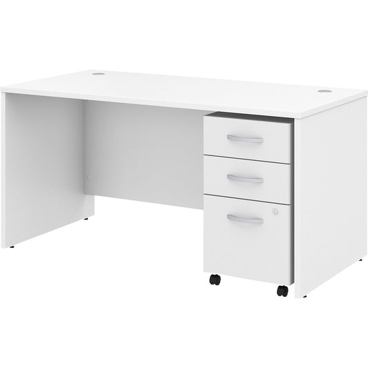 Bush Business Furniture Studio C 60W x 30D Office Desk with Mobile File Cabinet