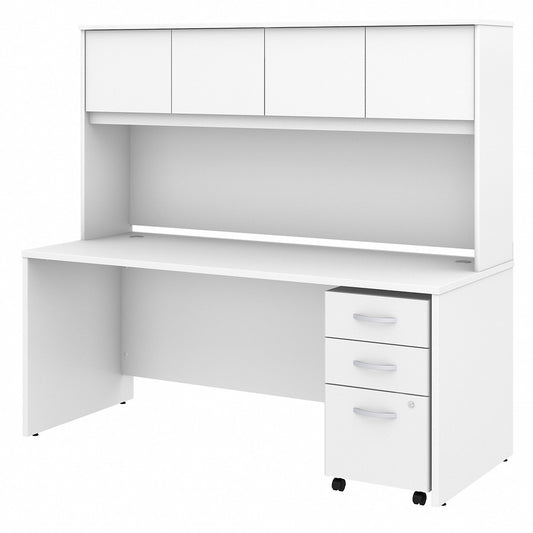 Bush Business Furniture Studio C 72W x 30D Office Desk with Hutch and Mobile File Cabinet