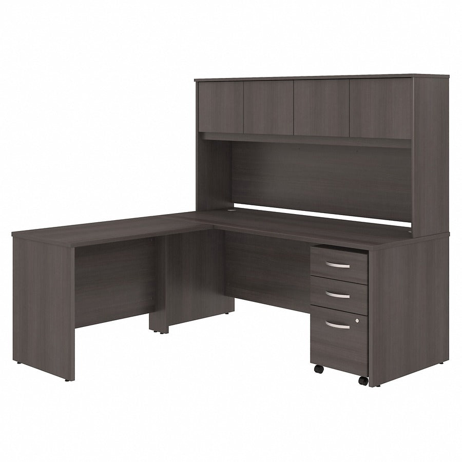 Bush Business Furniture Studio C 72w X 30d L Shaped Desk With Hutch Mobile File Cabinet and 42w Return