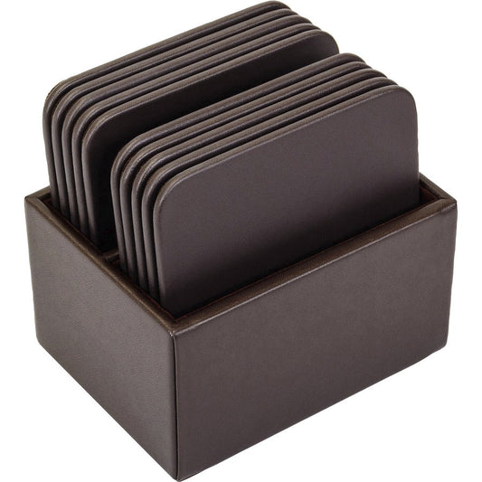 Dacasso Leather Square Coaster Set