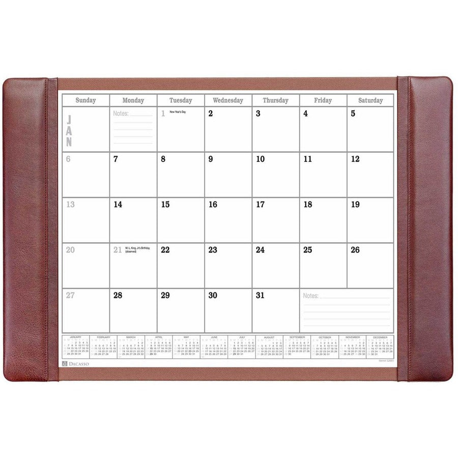 Dacasso Leather Calendar Desk Pad