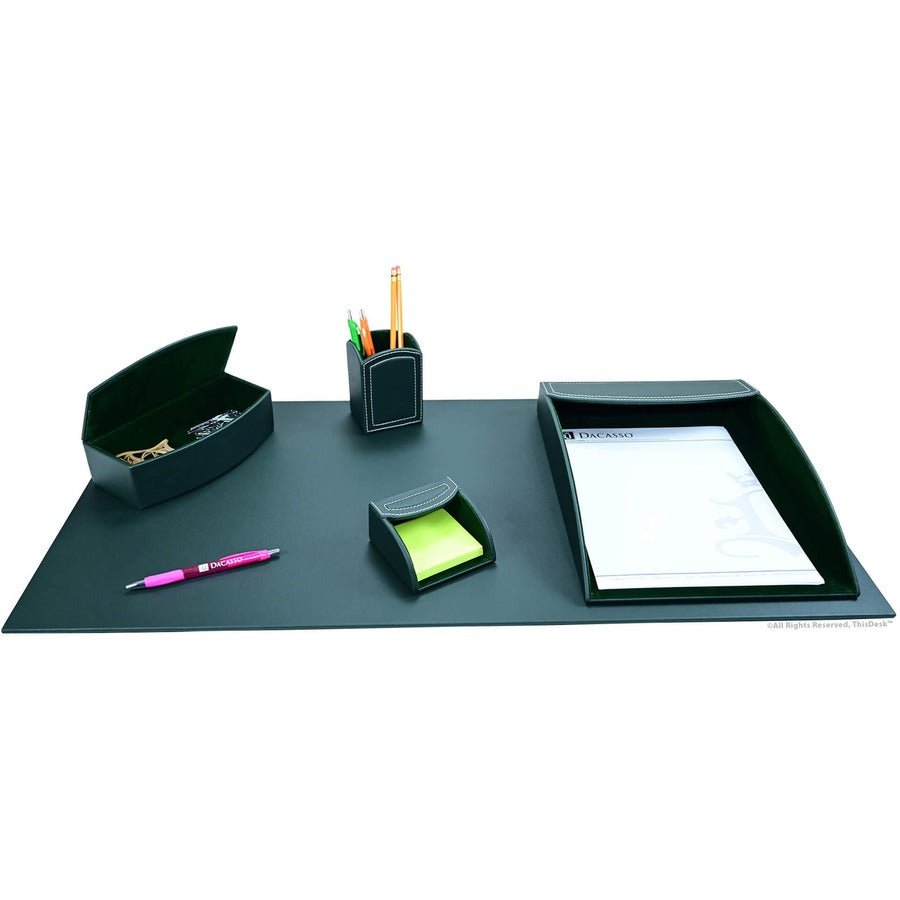 Dacasso 5-piece Home/Office Leather Desk Accessory Set