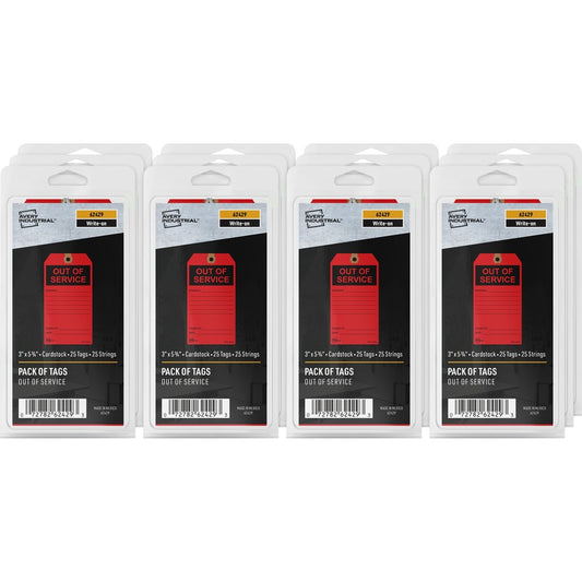 Avery&reg; Preprinted OUT OF SERVICE Red Service Tags