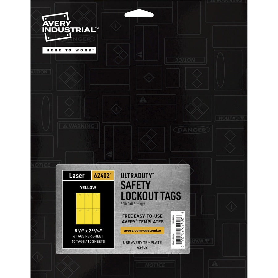 Avery&reg; UltraDuty Lock Out Tag Out Hang Tags