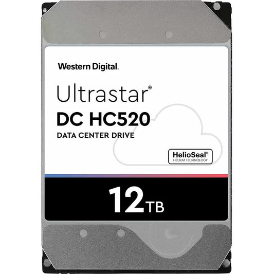 WD Ultrastar DC HC520 12 TB Hard Drive - Internal - SAS (12Gb/s SAS) - Perpendicular Magnetic Recording (PMR) Method