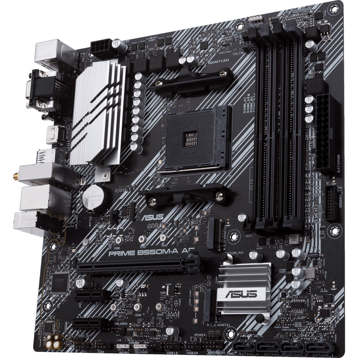 Asus Prime B550M-A AC Desktop Motherboard - AMD B550 Chipset - Socket AM4 - Micro ATX