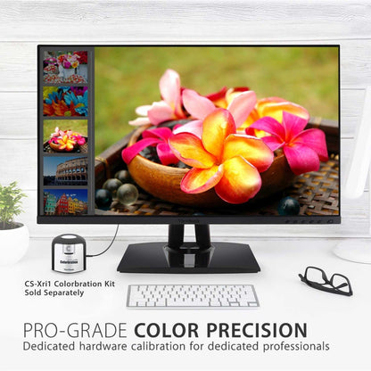 ViewSonic VP2756-4K 27 Inch Premium IPS 4K Ergonomic Monitor with Ultra-Thin Bezels Color Accuracy Pantone Validated HDMI DisplayPort and USB C for Professional Home and Office