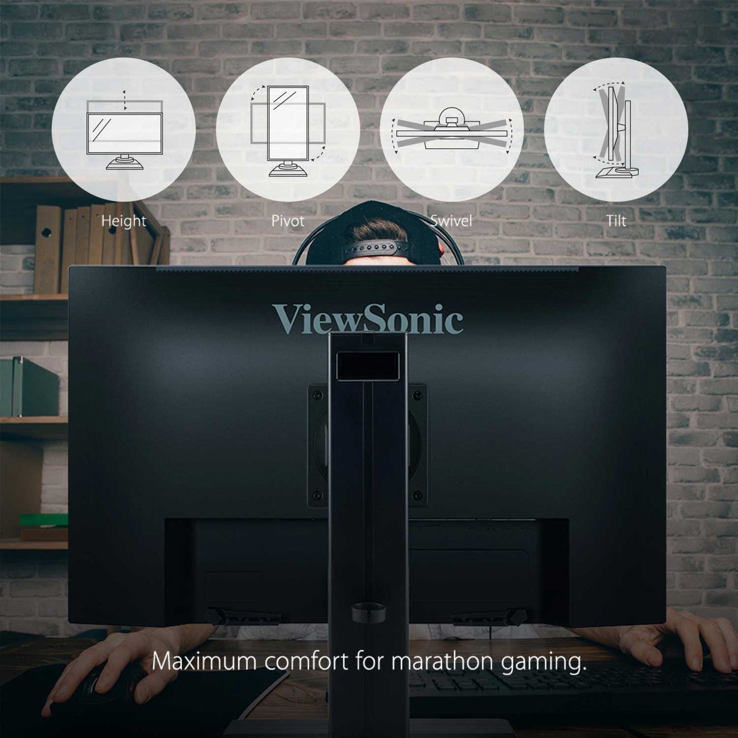 ViewSonic OMNI XG2431 24 Inch 1080p 0.5ms 240Hz Gaming Monitor with AMD FreeSync Premium Advanced Ergonomics Eye Care HDMI and DisplayPort for Esports