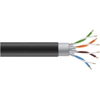 Black Box CAT6A Bulk Cable Stranded UTP 650 MHz CM PVC PoE 1000 ft