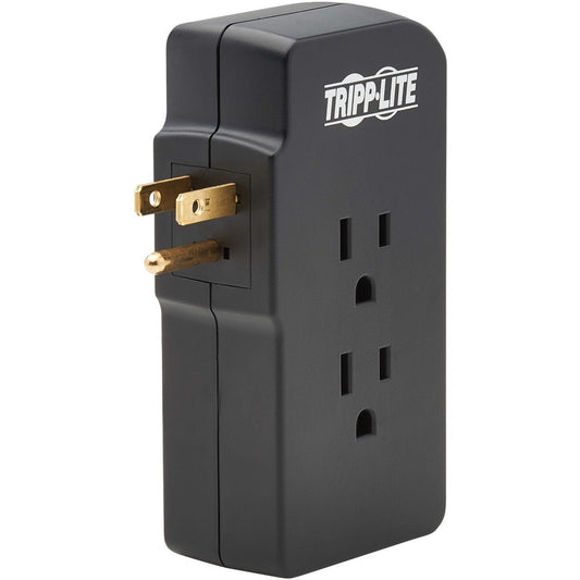 Tripp Lite Safe-IT 3-Outlet Surge Protector 2 USB Charging Ports 5-15P Direct Plug-In 1050 Joules Antimicrobial Protection Black