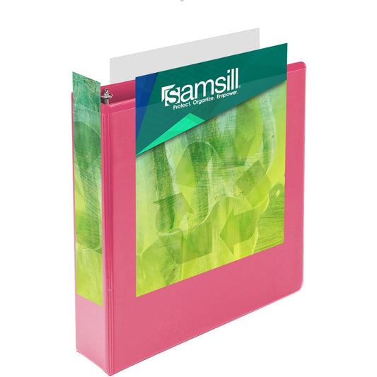 Samsill Earth's Choice Plant-Based Durable 2 Inch 3 Ring View Binders - 4 Pack - Fashion Assorted