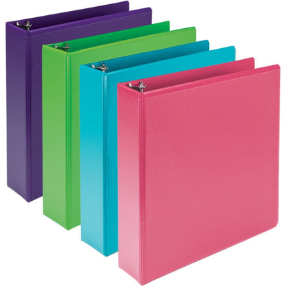 Samsill Earth's Choice Plant-Based Durable 2 Inch 3 Ring View Binders - 4 Pack - Fashion Assorted