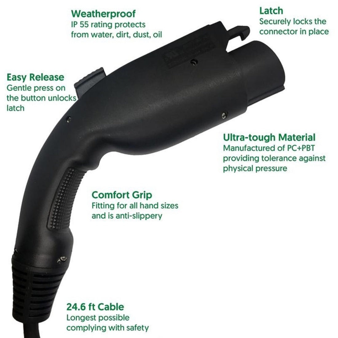 Accell AxFAST 16Amp Level 2 Portable Electric Vehicle Charger (EVSE)