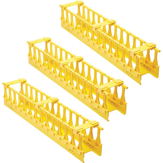 Tripp Lite High-Capacity Vertical Cable Manager - Double Finger Duct Yellow 6 ft. (1.8 m)