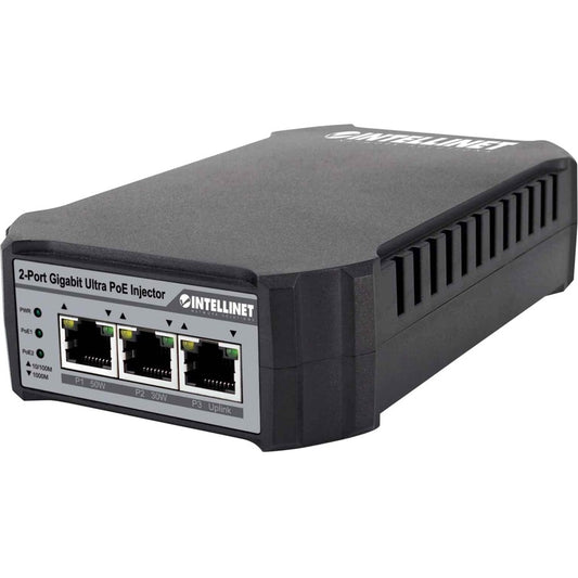 Intellinet 2-Port Gigabit Ultra PoE-Injector 10/100/1000 Mbit/s (Euro 2-pin plug)