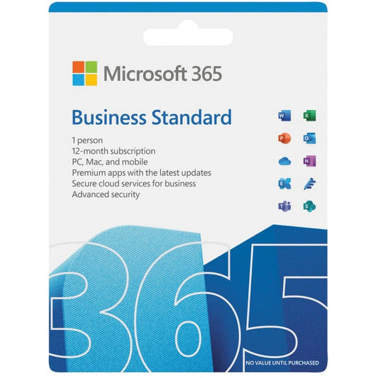 Microsoft 365 Business Standard - Box Pack - 1 User 5 Device - 1 Year