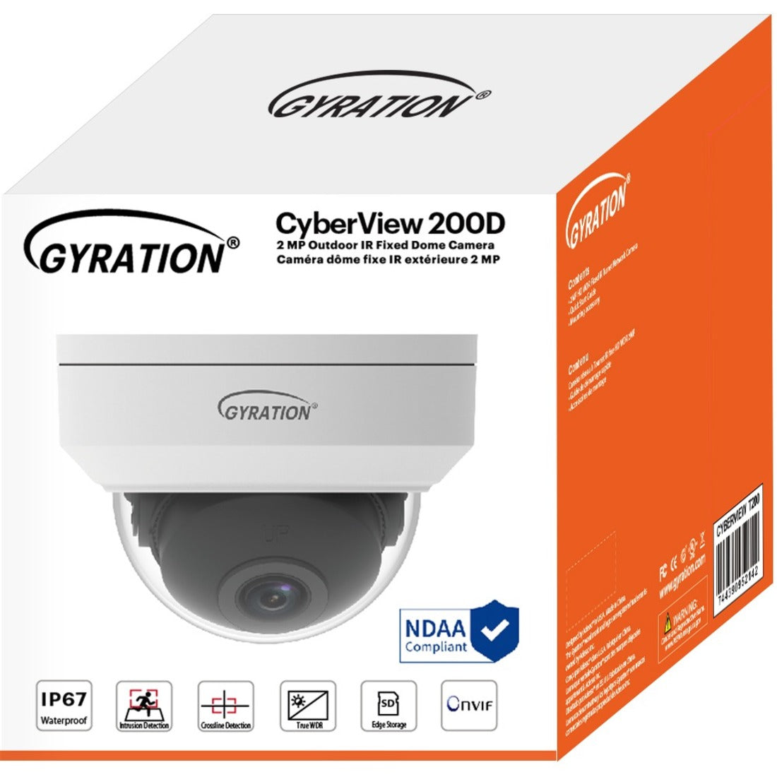 Gyration CYBERVIEW 200D 2 Megapixel Indoor/Outdoor HD Network Camera - Color - Dome