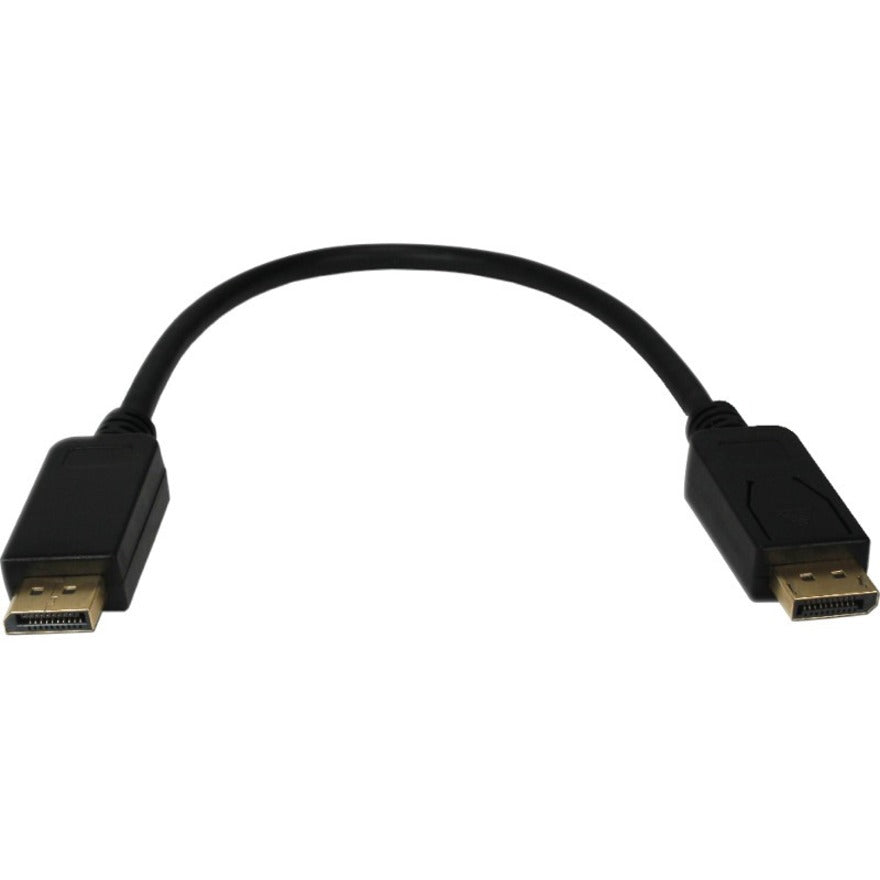 QVS 2ft DisplayPort UltraHD 4K Black Cable with Latches