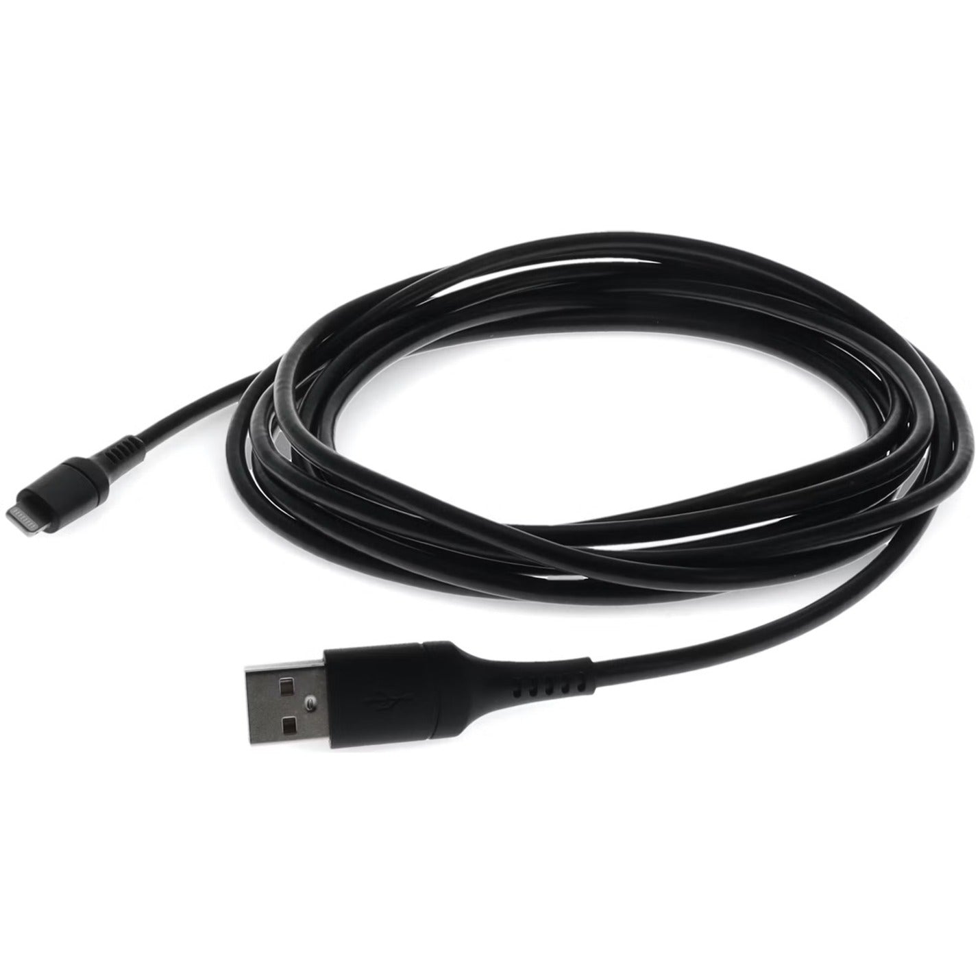 AddOn 1.0m (3.3ft) USB 2.0 (A) Male to Lightning Male Sync and Charge Black Cable