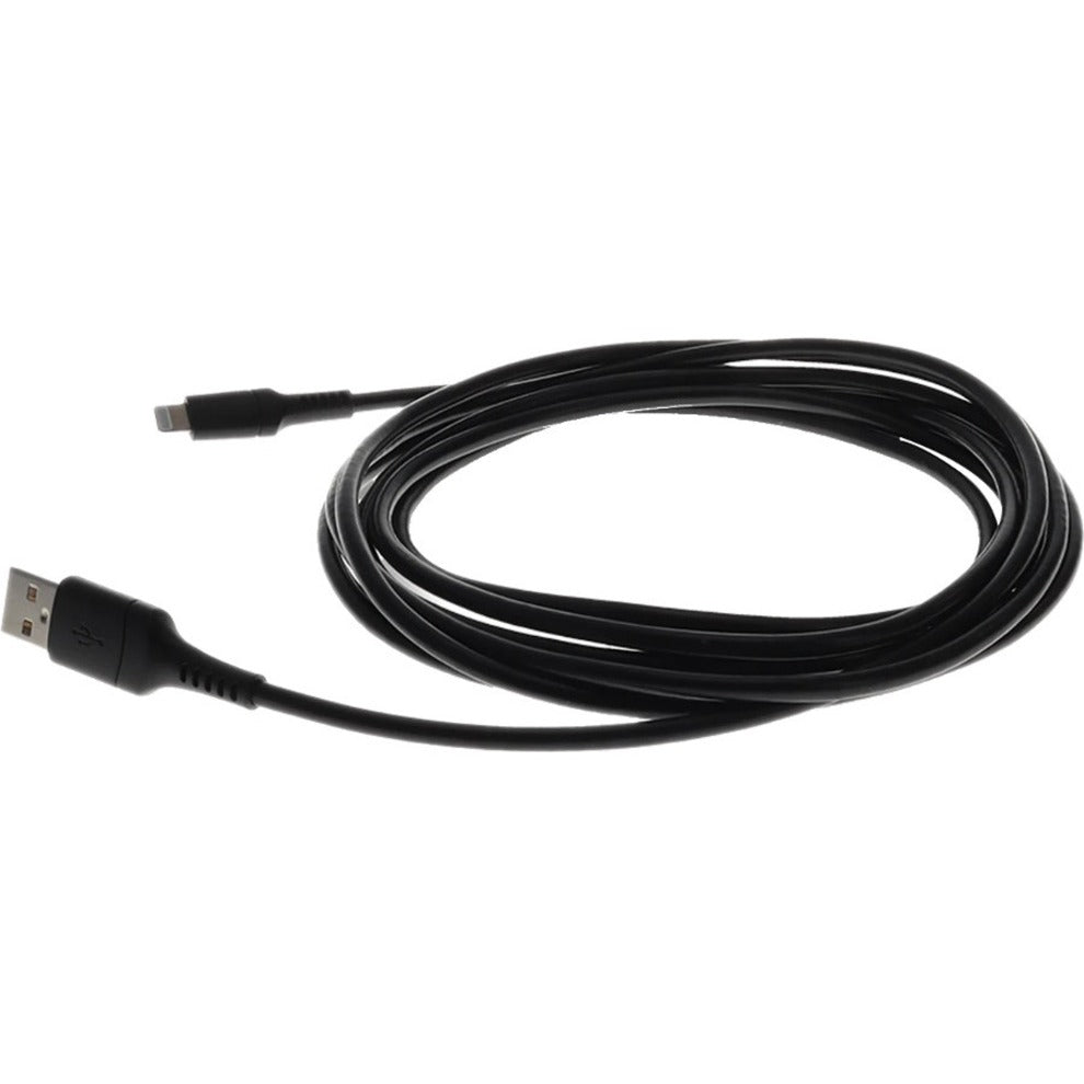 AddOn 2.0m (6.6ft) USB 2.0 (A) Male to Lightning Male Sync and Charge Black Cable