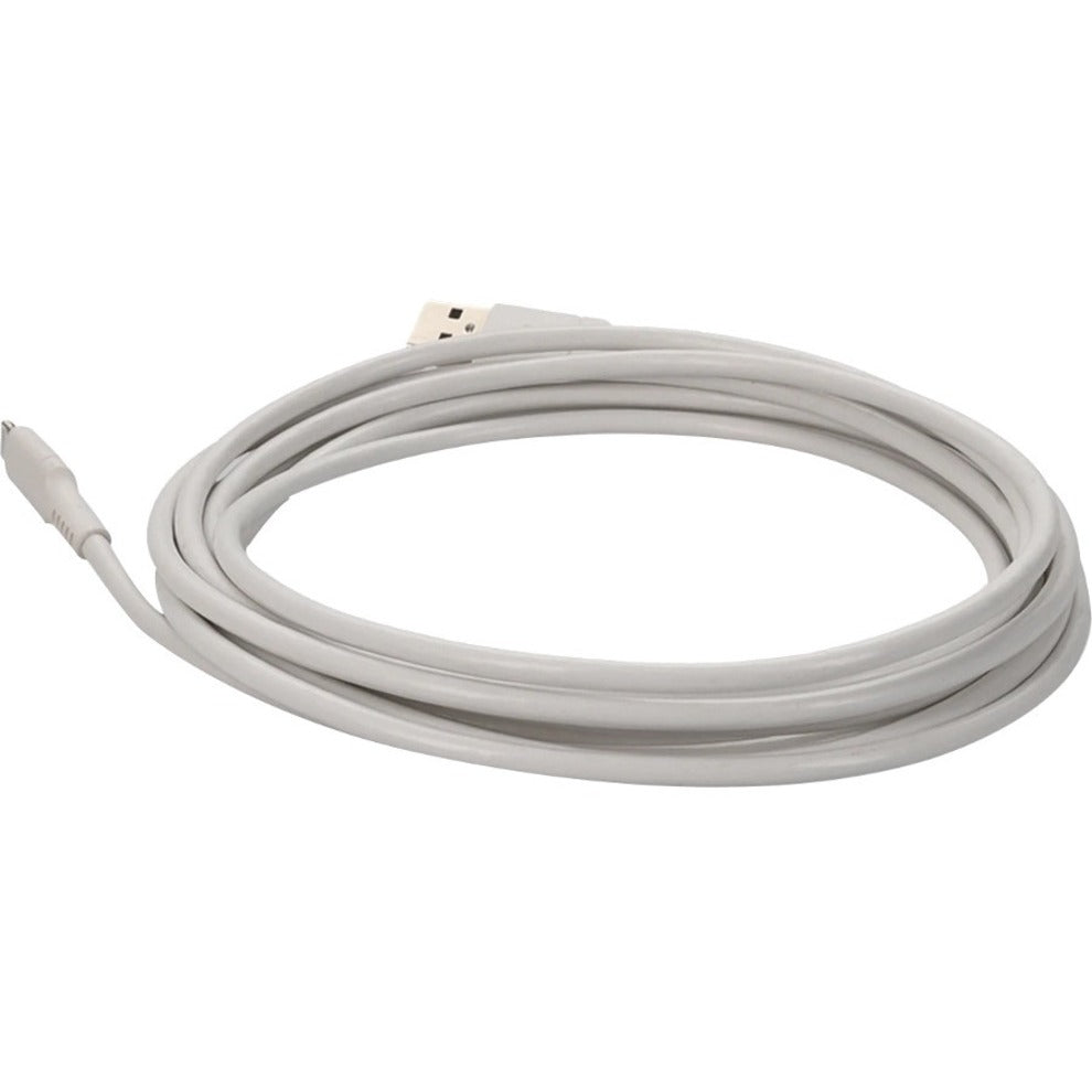 AddOn 3.0m (9.8ft) USB 2.0 (A) Male to Lightning Male Sync and Charge White Cable