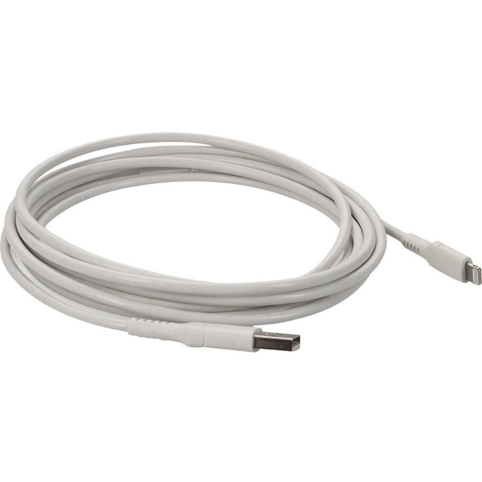 AddOn 3.0m (9.8ft) USB 2.0 (A) Male to Lightning Male Sync and Charge White Cable