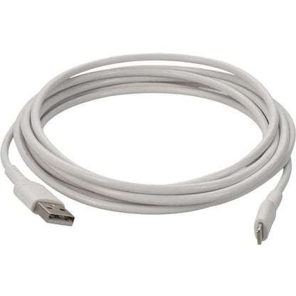 AddOn 3.0m (9.8ft) USB 2.0 (A) Male to Lightning Male Sync and Charge White Cable