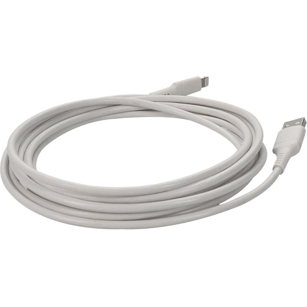 AddOn 3.0m (9.8ft) USB 2.0 (A) Male to Lightning Male Sync and Charge White Cable