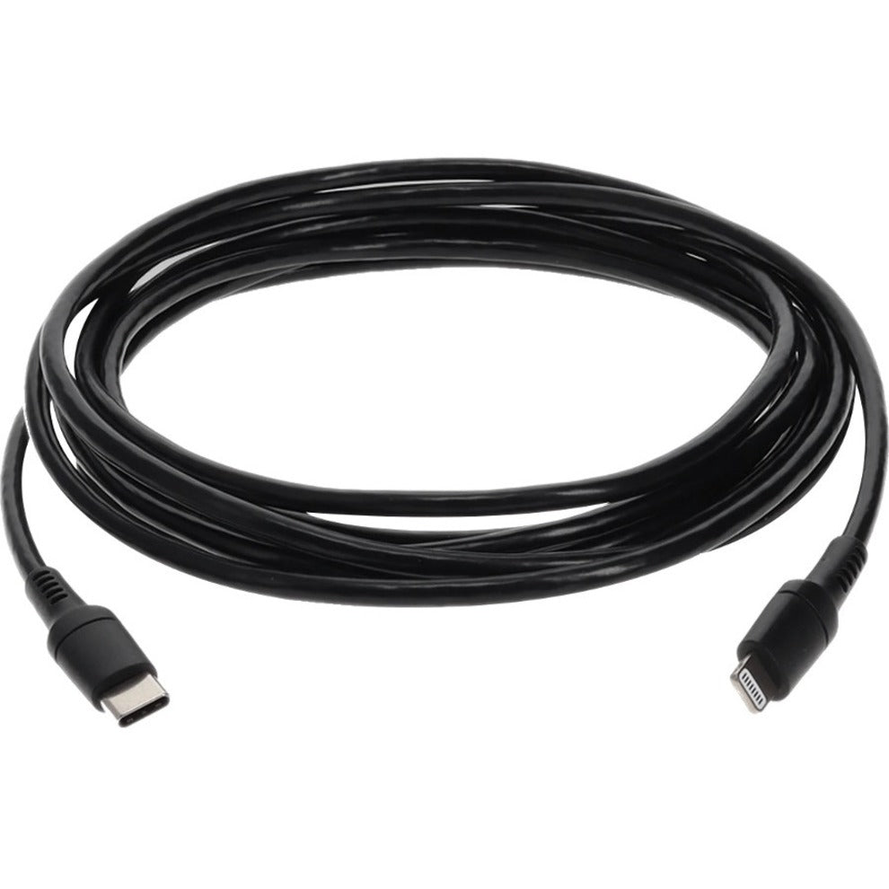 AddOn 1.0m (3.3ft) USB 3.1 Type (C) Male to Lightning Male Sync and Charge Black Cable