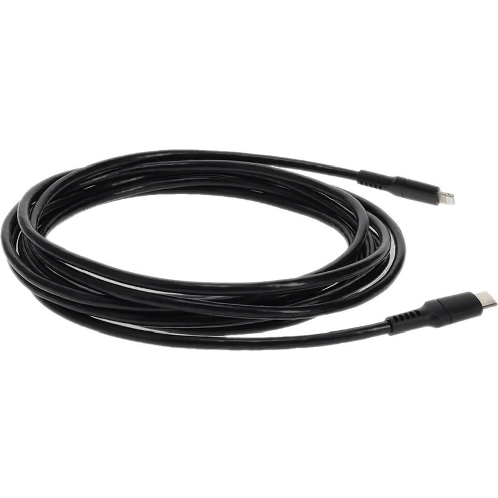 AddOn 1.0m (3.3ft) USB 3.1 Type (C) Male to Lightning Male Sync and Charge Black Cable