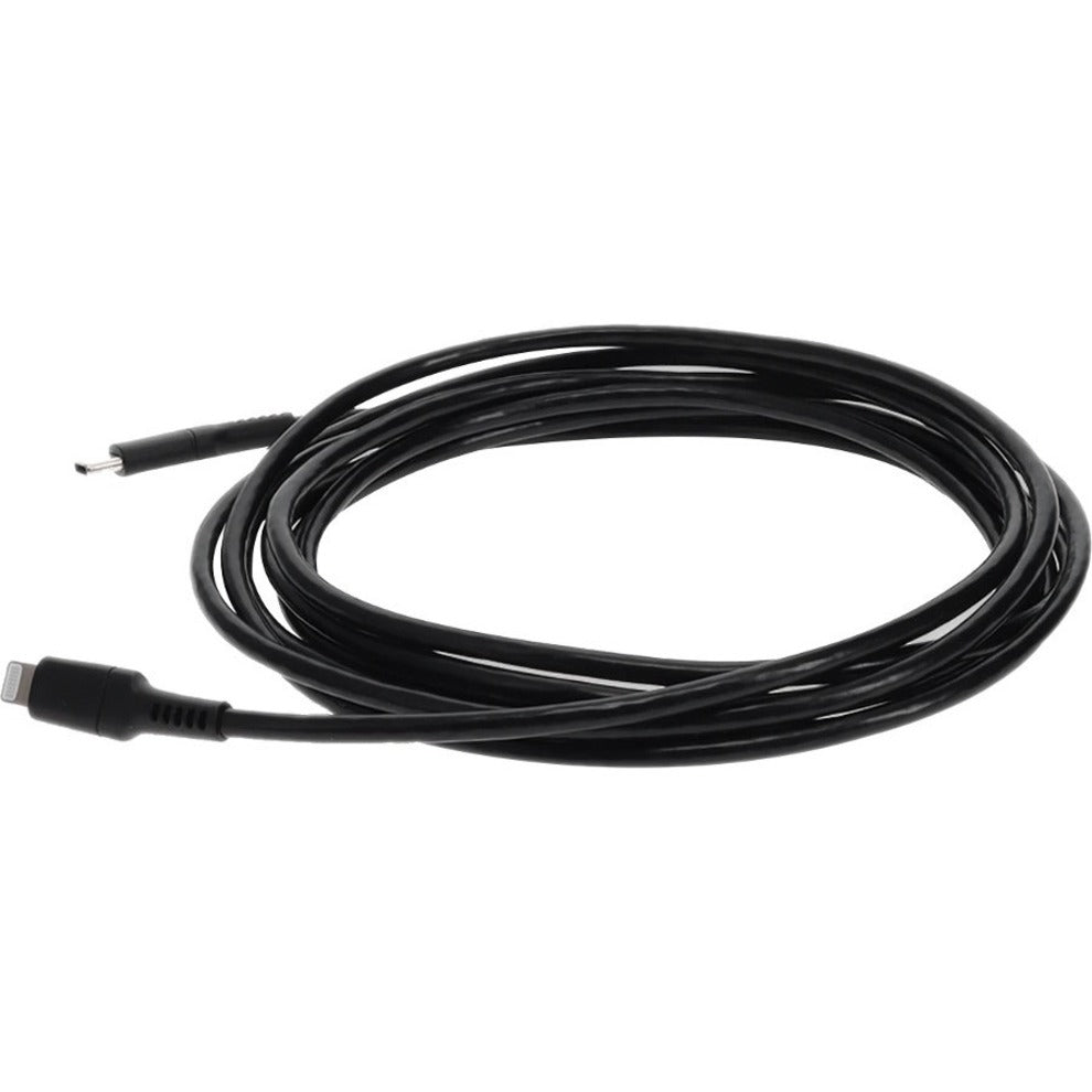 AddOn 2.0m (6.6ft) USB 3.1 Type (C) Male to Lightning Male Sync and Charge Black Cable
