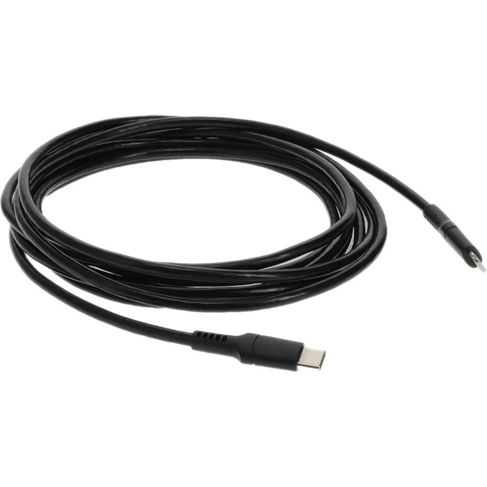 AddOn 2.0m (6.6ft) USB 3.1 Type (C) Male to Lightning Male Sync and Charge Black Cable