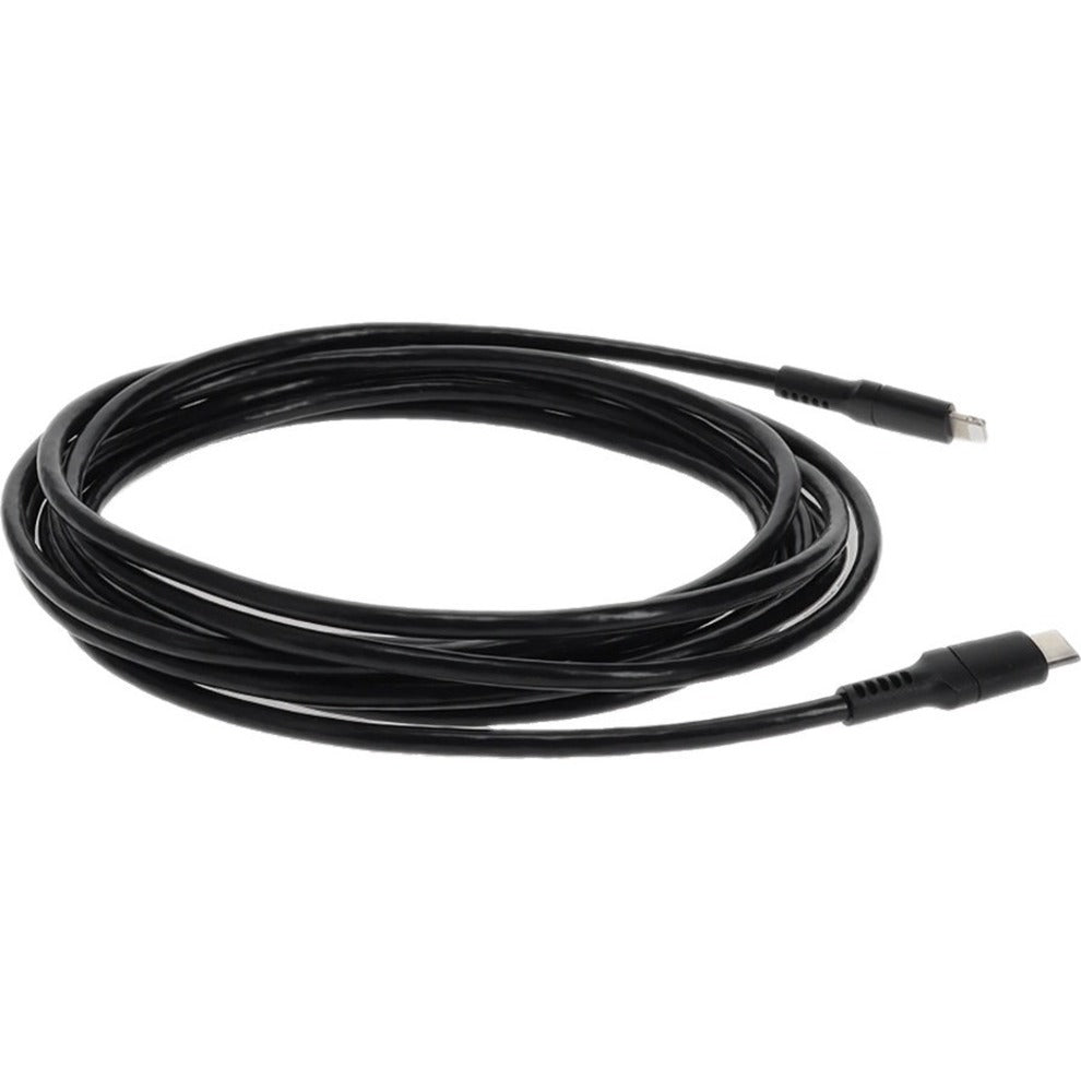 AddOn 2.0m (6.6ft) USB 3.1 Type (C) Male to Lightning Male Sync and Charge Black Cable