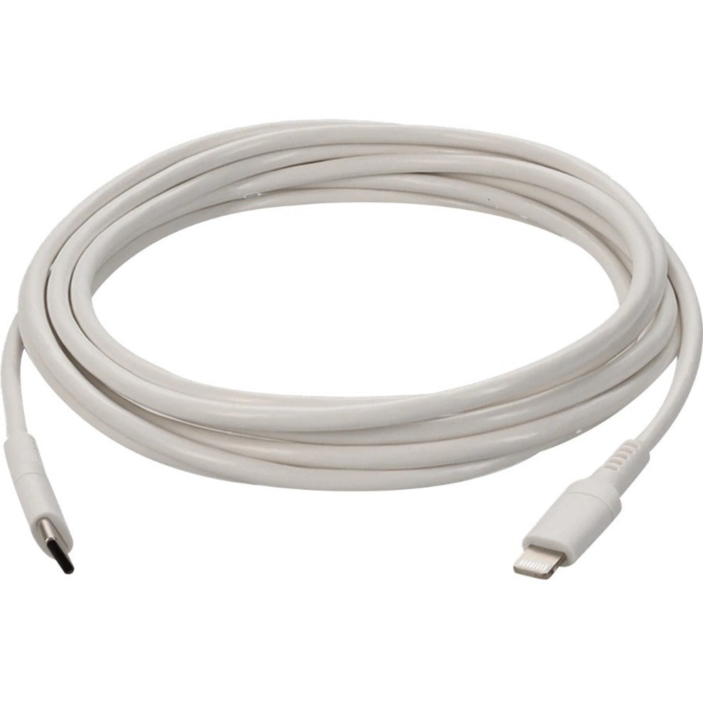 AddOn 2.0m (6.6ft) USB 3.1 Type (C) Male to Lightning Male Sync and Charge White Cable