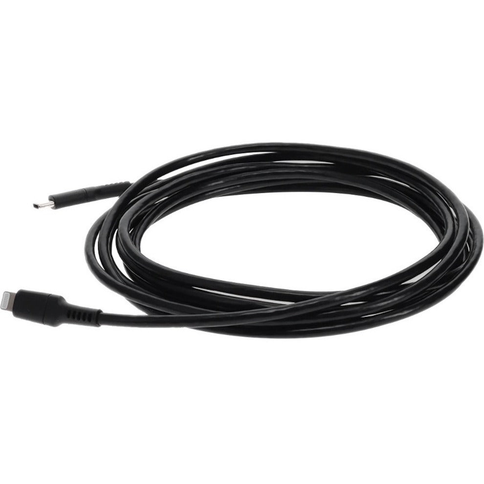 AddOn 3.0m (9.8ft) USB 3.1 Type (C) Male to Lightning Male Sync and Charge Black Cable